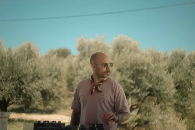 A member of the Leventes team in the olive grove
